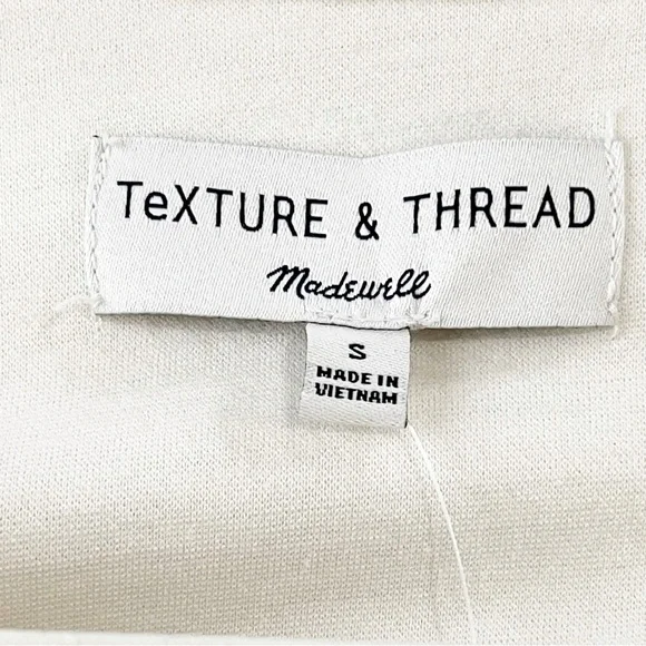 New Madewell Texture & Thread Crepe Wrap Top Cream Ivory Off-White Size S - Picture 7 of 9